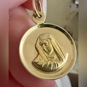 NEW 14K Virgin Mary Pendant